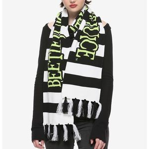 Hot Topic Horror Beetlejuice Striped Scarf